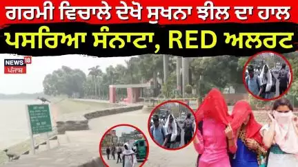 Chandigarh Weather News | ਗਰਮੀ ਵਿਚਾਲੇ ਦੇਖੋ Sukhna Lake ਹਾਲ, ਪਸਰਿਆ ਸੁੰਨ! Today Weather News | News18