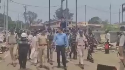 खंडवा नगर: शक्कर तालाब में अतिक्रमण के खिलाफ हुई कार्रवाई, निरीक्षण करने पहुंचे कलेक्टर व SP