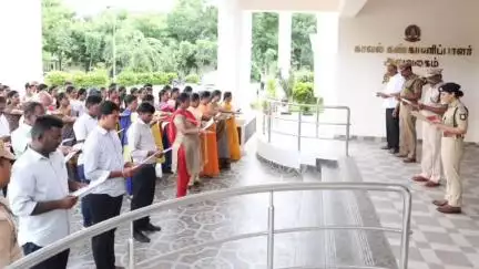 திருப்பத்தூர்: எஸ்பி அலுவலகத்தில் குழந்தை தொழிலாளர் ஒழிப்பு உறுதிமொழி -  எஸ்பி ஸ்ரேயா பங்கேற்பு