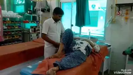 मिर्ज़ापुर: जिगना पेट्रोल पंप के पास स्कूटी का टायर फटने से महिला घायल हुई