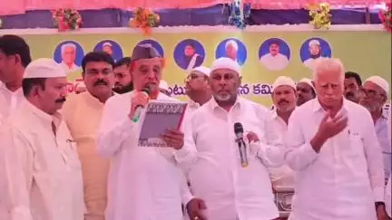 ప్రొద్దుటూరు: అంజుమాన్ కమిటీ నూతన అధ్యక్షుడిగా విఎస్.ముక్తియర్ ప్రమాణ స్వీకారం