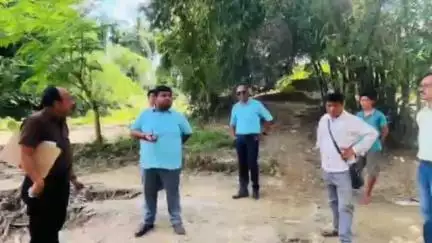 অমরপুর: মাতাবাড়ি বিধানসভার ১৩-নং বুথের অন্তর্গত কৃষ্ণভক্ত পাড়ায় চলমান ব্রিজের কাজ পরিদর্শনে বিধায়ক অভিষেক দেবরায়