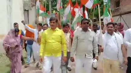 शेखपुरा जिला कांग्रेस कमिटी के तत्वावधान में "पलायन रोको नौकरी दो यात्रा" किया गया!