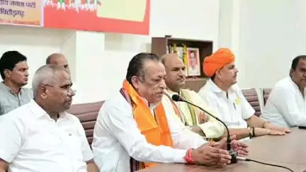 जयपुर: केंद्र सरकार के 11 वर्ष पूर्ण होने पर कैबिनेट मंत्री जोराराम ने की प्रेस वार्ता