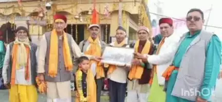 रुद्रप्रयाग: क्रौंच पर्वत पर 71 सदस्यीय तीर्थ यात्रियों का दूसरा दल पहुंचा, मंदिर समिति ने श्रद्धालुओं का भव्य स्वागत किया