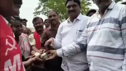తత్తూరు అంచ వద్ద ప్రమాదంలో మృతి చెందిన కార్మికుడి కుటుంబానికి 50 లక్షలు నష్టపరిహారం ఇవ్వాలి: ప్రజా సంఘాల నాయకులు డిమాండ్