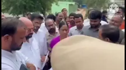 శామీర్‌పేట: దేవాలయ భూముల జోలికి వస్తే కఠిన చర్యలు తప్పవు: దేవాదాయ శాఖ మంత్రి కొండ సురేఖ
