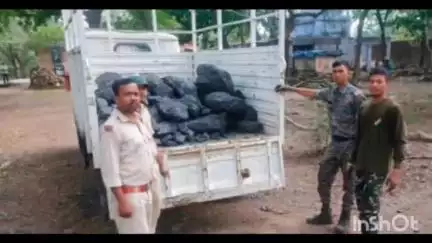 पतरातू: सिरका साधु मोड़ पर सीसीएल सुरक्षाकर्मियों ने 2 टन अवैध कोयला किया बरामद