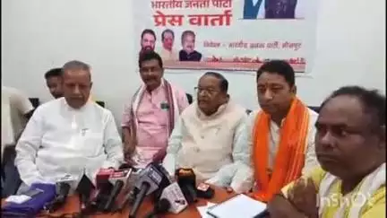 आरा: मोदी सरकार के 11 वर्ष पूरे होने पर भाजपा भोजपुर ने आयोजित की प्रेस वार्ता