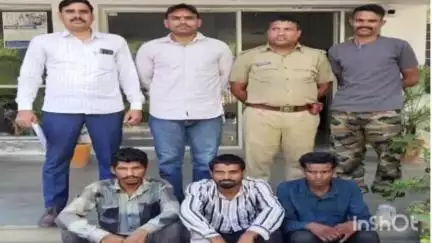 बड़गांव: उदयपुर जिले में एक माह से फरार चोरी के तीन आरोपियों को जसवंतगढ़ की पहाड़ियों से किया गया गिरफ्तार