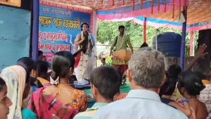 বড়ঞা: শ্রীহট্ট গায়েনপাড়ায় বজরঙ্গবালী মন্দিরে হরিনাম সংকীর্তন উপলক্ষে শোভাযাত্রার আয়োজন