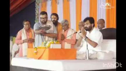 मुंगेली शिवमहापुराण में छत्तीसगढ़ के गौ आयोग अध्यक्ष विशेसर पटेल जी विधायक पुन्नू लाल मोहले जनसेवक शिवम तिवारी हुए शामिल