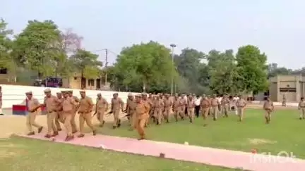 कन्नौज: शहर के पुलिस लाइन में परेड का आयोजन, एसपी विनोद कुमार की मौजूदगी में तैयारियों का किया गया अवलोकन