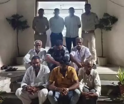 જાફરાબાદ: મરીન પીપાવાવ પોલીસ સ્ટેશન વિસ્તારના ભચાદર ગામેથી જુગાર રમતા ૭ શખ્સોને ઝડપી લેતી પોલીસ