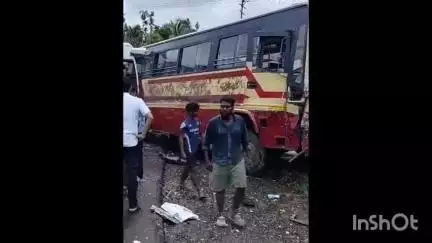 കോട്ടയം: പാലായിൽ നിന്നും തീർത്ഥാടകരുമായി പോയ ബസ് എടപ്പാളിൽ കെ.എസ്.ആർ.ടി.സി ബസ്സുമായി കൂട്ടിയിടിച്ച് അപകടം