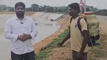 పత్తికొండ: హంద్రీనీవా కాలువ లైనింగ్ పనులు నాణ్యతతో చేయాలని పత్తికొండ కాంగ్రెస్ ఇన్‌ఛార్జ్‌ క్రాంతి నాయుడు డిమాండ్
