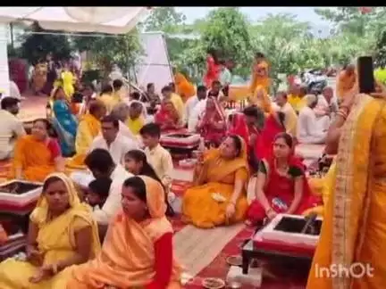 कन्नौद: कन्नौद में 9 कुंडीय गायत्री महायज्ञ का समापन