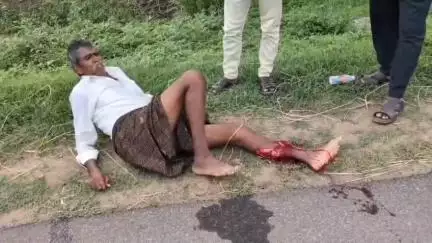శ్రీకాకుళం: పెద్ద తామరపల్లి సమీప జాతీయ రహదారిపై వ్యక్తిని ఢీ కొట్టిన టాటా మ్యాజిక్ వాహనం, వ్యక్తి కి తీవ్రగాయాలు