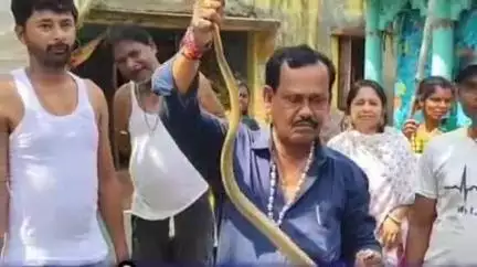 पखांजूर: छत्तीसगढ़ के माननीय राज्यपाल पुरस्कार प्राप्त समाज सेवक धीरेन मंडल दादा ने फिर एक साँप का किया रेस्क्यू