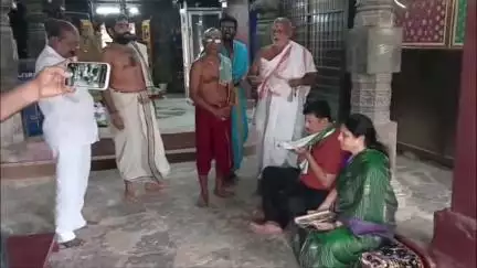 సామర్లకోట లో గల శ్రీ చాళుక్య భీమేశ్వర స్వామిని కుటుంబ సమేతంగా దర్శించుకున్న తెలంగాణ సైబరాబాద్ ఏసిపి పద్మజ