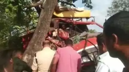 मैनपुर: फिंगेश्वर थाना क्षेत्र में एक मेटाडोर पेड़ से टकराया, ड्राइवर को बड़ी मुश्किल से बाहर निकाला गया