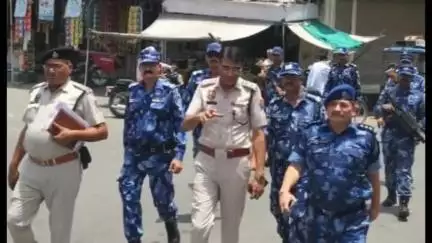 सिरसा: रैपिड एक्शन फोर्स व सिरसा पुलिस के जवानों ने ऐलनाबाद व रानियां थाना क्षेत्रों में किया पैदल रूट मार्च