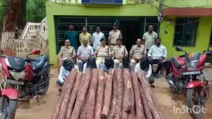 5 మంది ఎర్రచందనం స్మగ్లర్లు అరెస్ట్ చేసిన తిరుపతి టాస్క్ ఫోర్స్