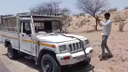 लूनकरनसर: धीरेरा के पास नीलगाय से टकराई पिकअप गाड़ी, नीलगाय की मौत व पिकअप सवार 2 लोग हुए घायल