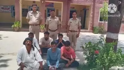 लाडनूं: लाडनूं पुलिस ने एरिया डोमिनेशन अभियान के तहत विभिन्न मामलों में फरार चल रहे 6 आरोपियों को किया गिरफ्तार