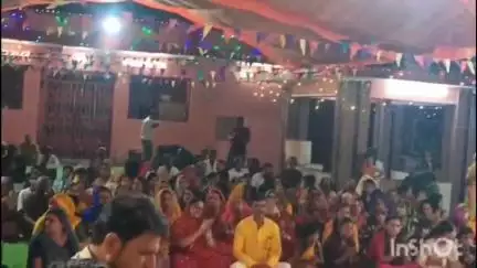 विदिशा: चिरौल वाली माता मंदिर में भागवत कथा के दौरान कृष्ण लीलाओं का वर्णन किया गया