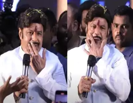 ಅಭಿಮಾನಿಗಳ ಮುಂದೆ ಉದುರಿದ ಮೀಸೆ.. ವೇದಿಕೆ ಮೇಲೆಯೇ ಗಮ್ ಕೊಡ್ರೋ ಎಂದ ನಟ ಬಾಲಯ್ಯ