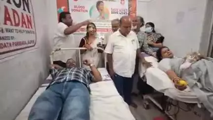 ଯାଜପୁର: କୋରେଇ କଂଗ୍ରେସ ପକ୍ଷରୁ ବିଶ୍ୱ ରକ୍ତଦାନ ଦିବସ ଉପଲକ୍ଷେ ଯାଜପୁର ରୋଡ ସ୍ୱାସ୍ଥ୍ୟ କେନ୍ଦ୍ରରେ ରକ୍ତଦାନ ଶିବିର ଅନୁଷ୍ଠିତ