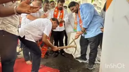 पालघर: नालासोपारा पाटणकर पार्क परिसरात आरसीसी गटार लाईन बांधकामाचे आमदार राजन नाईक यांच्या हस्ते भूमीपूजन