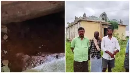 ಪಾವಗಡ: ದೊಡ್ಡಜಾಲೋಡು ಪುರಾತನ ದೇವಸ್ಥಾನಕ್ಕೆ ನಿಧಿಗಳ್ಳರ ಕಣ್ಣು: ಕಟ್ಟಡಕ್ಕೆ ಹಾನಿ