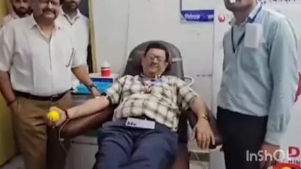 हुज़ूर: रीवा: विश्व रक्तदाता दिवस पर एसजीएच अस्पताल में रक्तदान किया गया