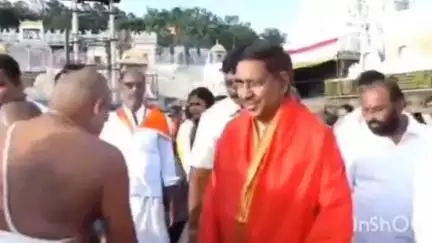 తిరుమల శ్రీవారి సేవలో మంత్రి పొంగూరు నారాయణ, ఎల్ అండ్ టీ ఛైర్మన్ సుబ్రహ్మణ్యన్