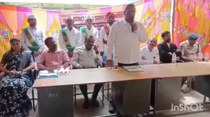 భూపాలపల్లి: జిల్లా కోర్టు ప్రాంగణంలో జిల్లా న్యాయ సేవాధికార సంస్థ ఆధ్వర్యంలో జాతీయ లోక్‌ అదాలత్‌ నిర్వహణ