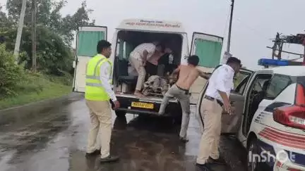 इगतपुरी: वाडीवऱ्हे आहुर्ली रोडवर कारला भीषण अपघात एक जण गंभीर सात  जन किरकोळ जखमी