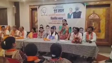 रूड़की: हरिद्वार रोड पर एक होटल में मोदी सरकार के 11 साल पूरे होने पर भाजपा ने आयोजित की विकसित भारत संकल्प सभा
