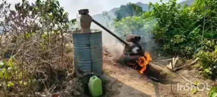 मदनपुर: चरैया केशहर नदी में पुलिस ने तीन महुआ शराब भट्टी को किया ध्वस्त, 5000 लीटर जावा महुआ किया विनिष्ट