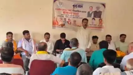 कोरांव: नगर पंचायत कार्यालय पर भाजपा मंडल कोरांव की संकल्प सभा में वक्ताओं ने गिनाई मोदी और योगी सरकार की उपलब्धियां