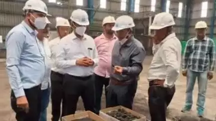 मंडलायुक्त ने रमना और करसड़ा स्थित वेस्ट प्लांट का निरीक्षण किया