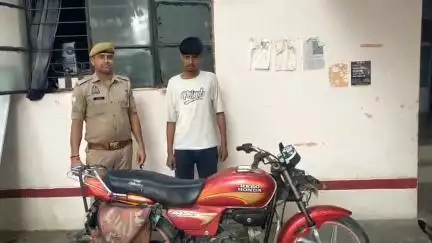 शामली: आदर्श मंडी थाना पुलिस ने चोरी की बाइक के साथ बनत निवासी युवक को किया गिरफ्तार