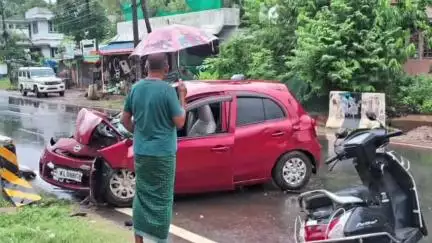 തലപ്പിള്ളി: ഉദുവടിയിൽ കാർ നിയന്ത്രണം വിട്ട് കൾവെർട്ടിന്റെ പാർശ്വഭിത്തിയിൽ ഇടിച്ച് അപകടം, മൂന്നു പേർക്ക് പരിക്ക്