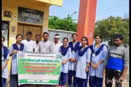 वरोरा: वरोरा तालुक्यातील मेसा येथे  झाले कृषिकन्यांचे
आगमन