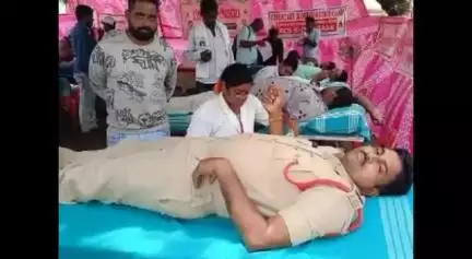 కందుకూరులో పోలీస్ రక్తదాన శిబిరం
