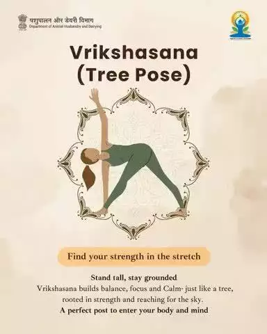 Calm like a Tree, Strong like a Root!Vrikshasana helps build balance, focus, and calm—making it the perfect pose to ground yourself and grow from within.#IDY2025 #YogaDay2025 #InternationalDayofYoga2025
#YogaForOneEarthOneHealth