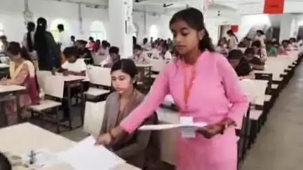 जगदीशपुर: तिलकामांझी भागलपुर विश्वविद्यालय के प्रशाल में प्रतियोगिता परीक्षा का आयोजन