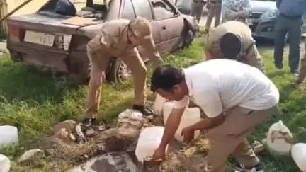 जोशियाड़ा: कोतवाली उत्तरकाशी पुलिस ने 135 लीटर कच्ची शराब का किया नष्टिकरण