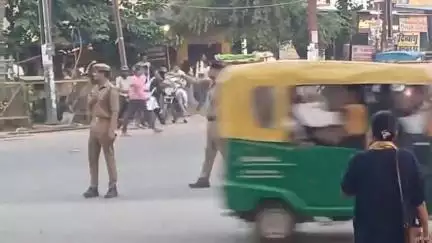 नाका बाईपास पर एसपी ट्रैफिक ए. पी. सिंह ने संभाली कमान